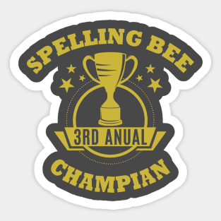 Spelling Bee Champ Sticker